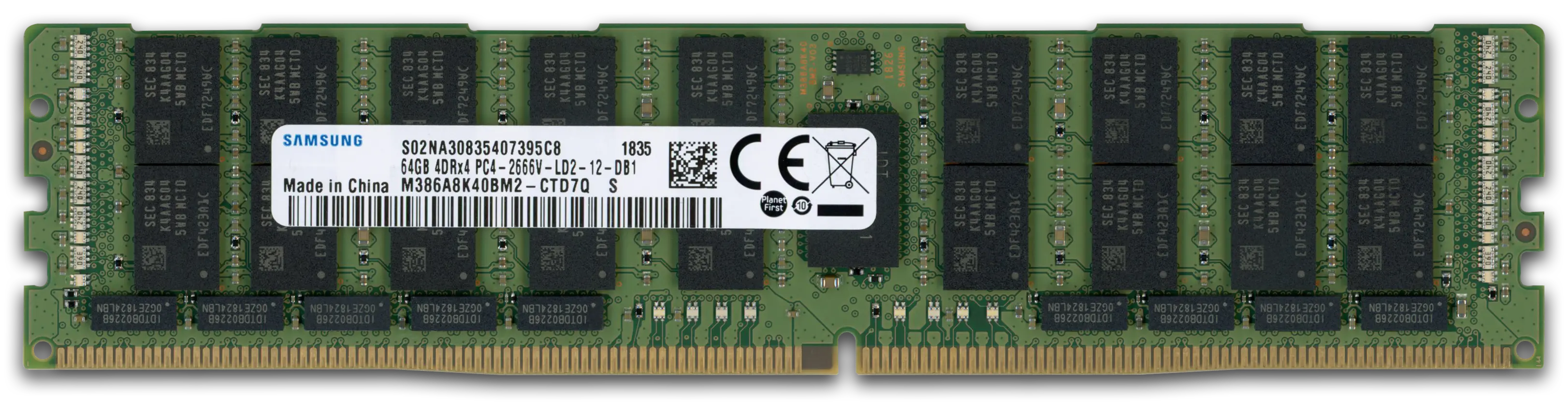 Samsung 64GB RAM-Modul DDR4 2666 MT/s PC4-2666V-L LRDIMM ECC